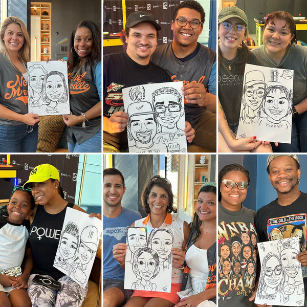 Soft Open Party Caricatures - NOVEL Morrisville Apartments