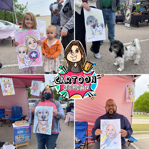 Rolesville Farmers Market - Live Caricature Booth