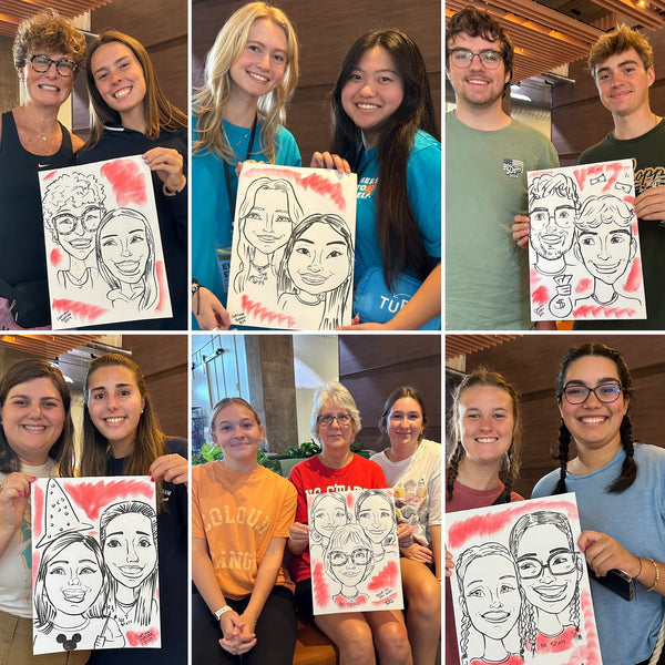 NC State Move-In Day Caricatures - Stanhope Apartments