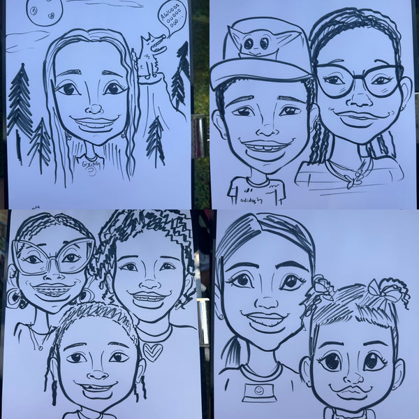 Thorne to Rose Back To School Giveaway Caricatures - Rolesville, NC