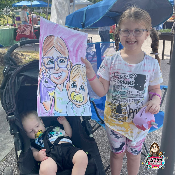 Rolesville Farmers Market Live Caricatures