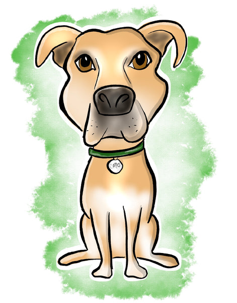 Capo the Dog Caricature - digital