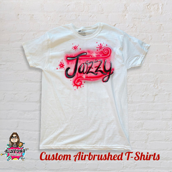 Jazzy Script Airbrushed Shirt