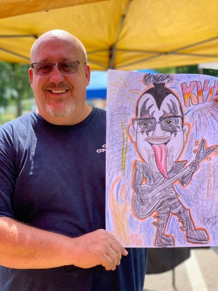 KISS themed Caricature - Rolesville Farmers Market