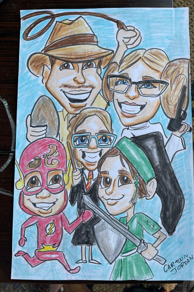 Fun Family Caricature