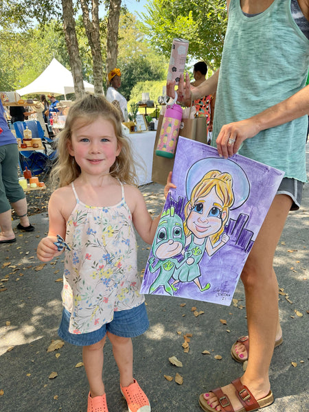 PJ Mask Themed Caricature - NC Museum of Art - Triangle Pop Up