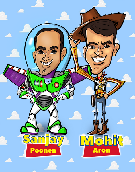 Toy Story Themed Digital Caricature