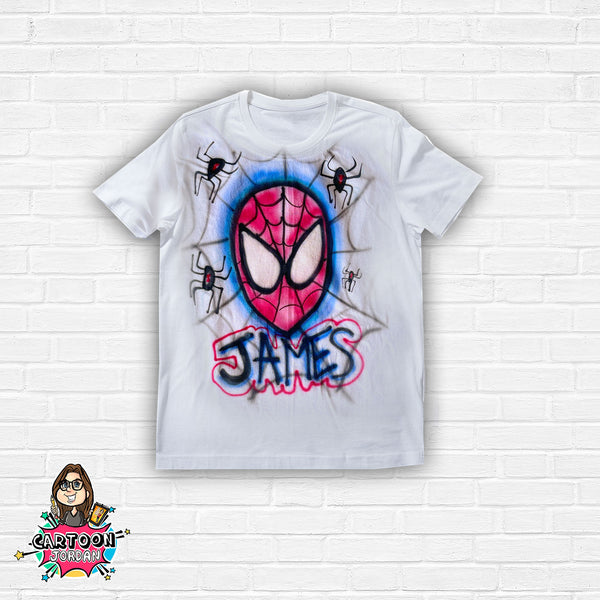 Custom Airbrushed Spiderman T-Shirt